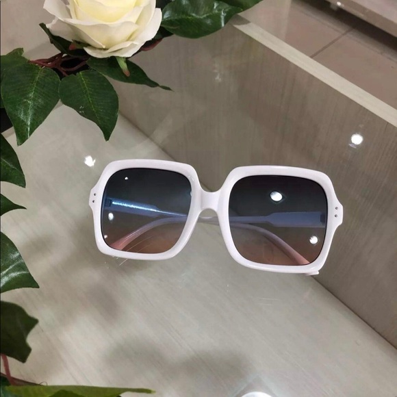 Sunglasses square oversize summer women champagne black pink luxury - Picture 7 of 14